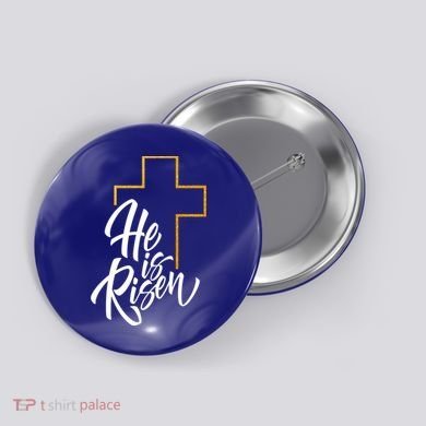 He Is Risen Easter Sunday Button
