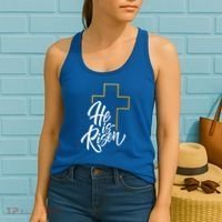 He Is Risen Easter Sunday Women's Tank Top thumb 2