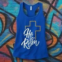 He Is Risen Easter Sunday Women's Tank Top thumb 3