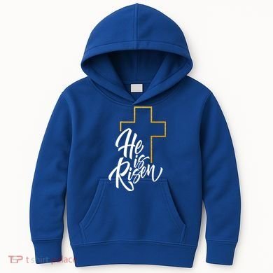 He Is Risen Easter Sunday Kids Hoodie