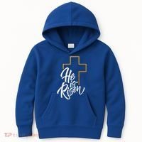He Is Risen Easter Sunday Kids Hoodie thumb 0