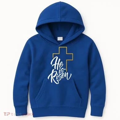 He Is Risen Easter Sunday Kids Hoodie