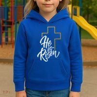 He Is Risen Easter Sunday Kids Hoodie thumb 3