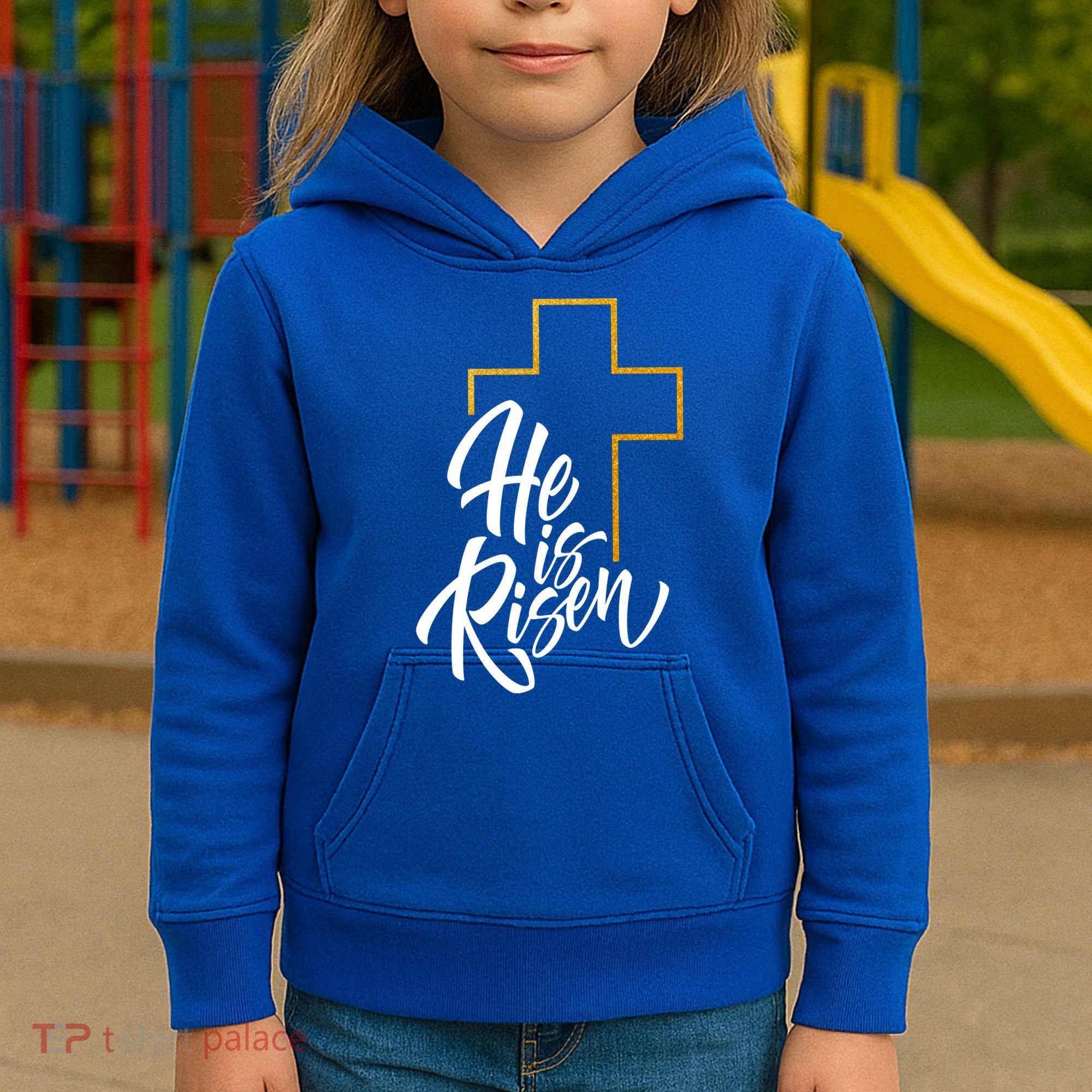 He Is Risen Easter Sunday Kids Hoodie