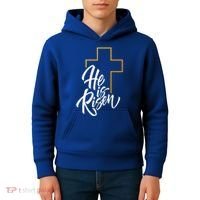 He Is Risen Easter Sunday Kids Hoodie thumb 4