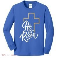 He Is Risen Easter Sunday Kids Long Sleeve Shirt thumb 0