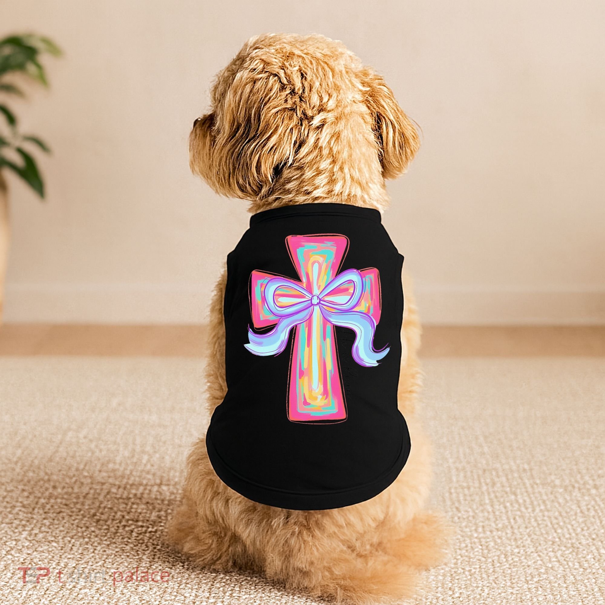 He Is Risen Jesus Christian Happy Easter Women Doggie Tank