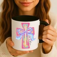 He Is Risen Jesus Christian Happy Easter Women Coffee Mug thumb 3