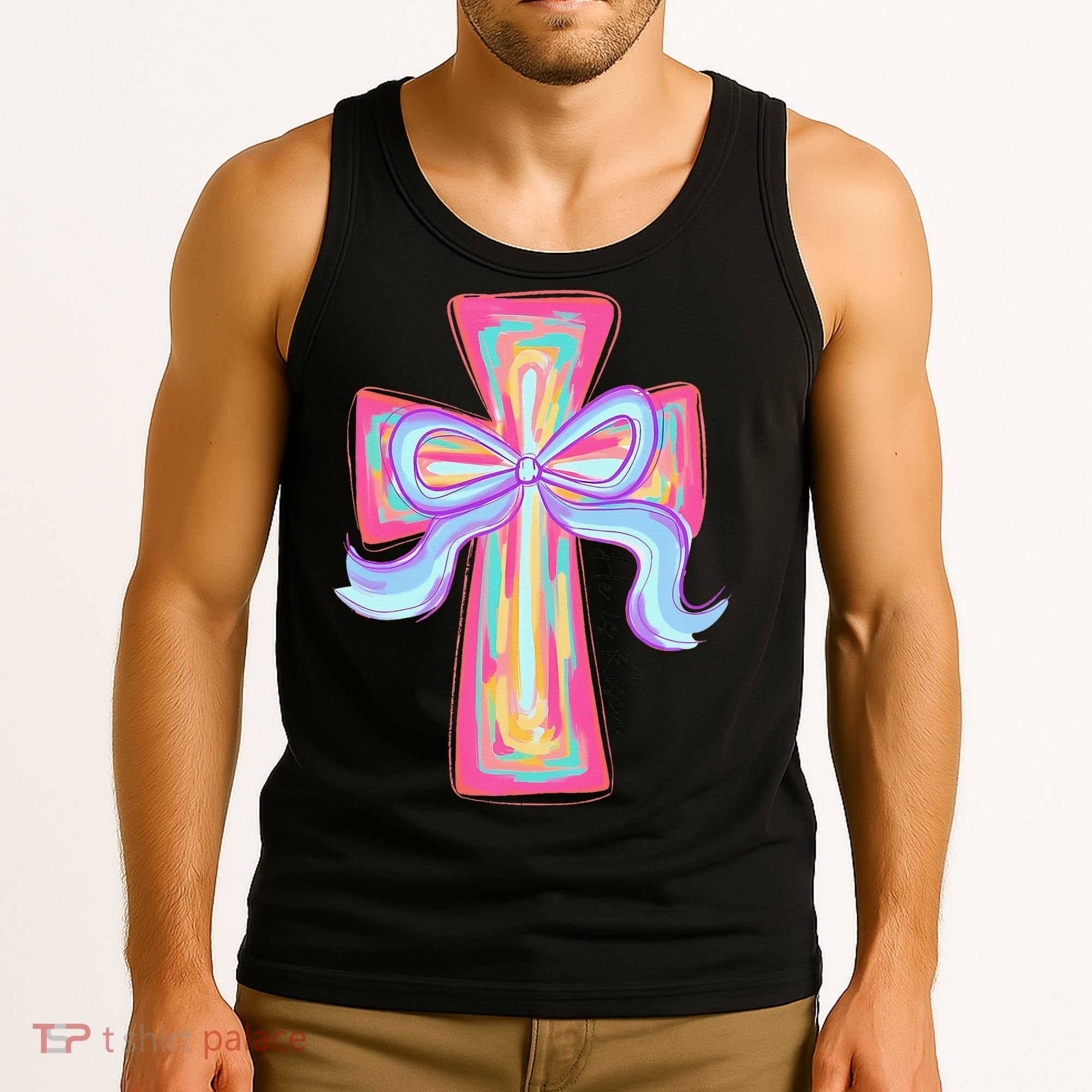 He Is Risen Jesus Christian Happy Easter Women Tank Top