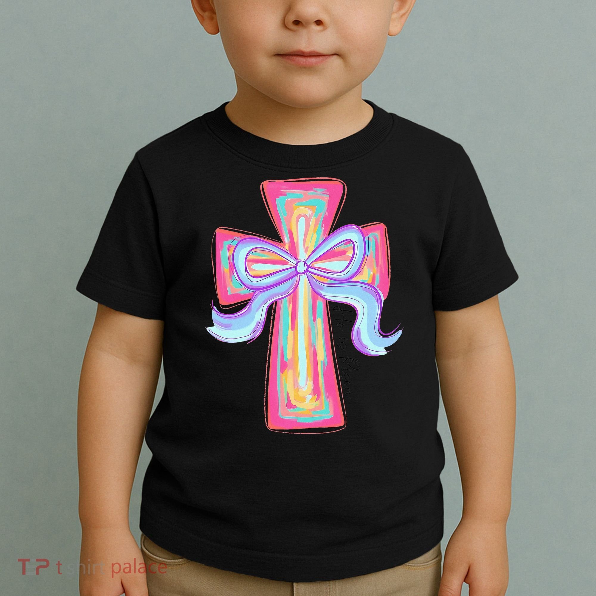 He Is Risen Jesus Christian Happy Easter Women Toddler T-Shirt