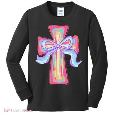 He Is Risen Jesus Christian Happy Easter Women Kids Long Sleeve Shirt