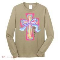 He Is Risen Jesus Christian Happy Easter Women Long Sleeve Shirt thumb 0
