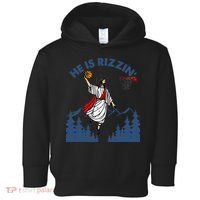 He Is Rizzin Jesus Basketball Easter Religious Toddler Hoodie thumb 0