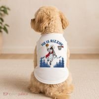 He Is Rizzin Jesus Basketball Easter Religious Doggie Tank thumb 2