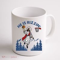 He Is Rizzin Jesus Basketball Easter Religious Coffee Mug thumb 1