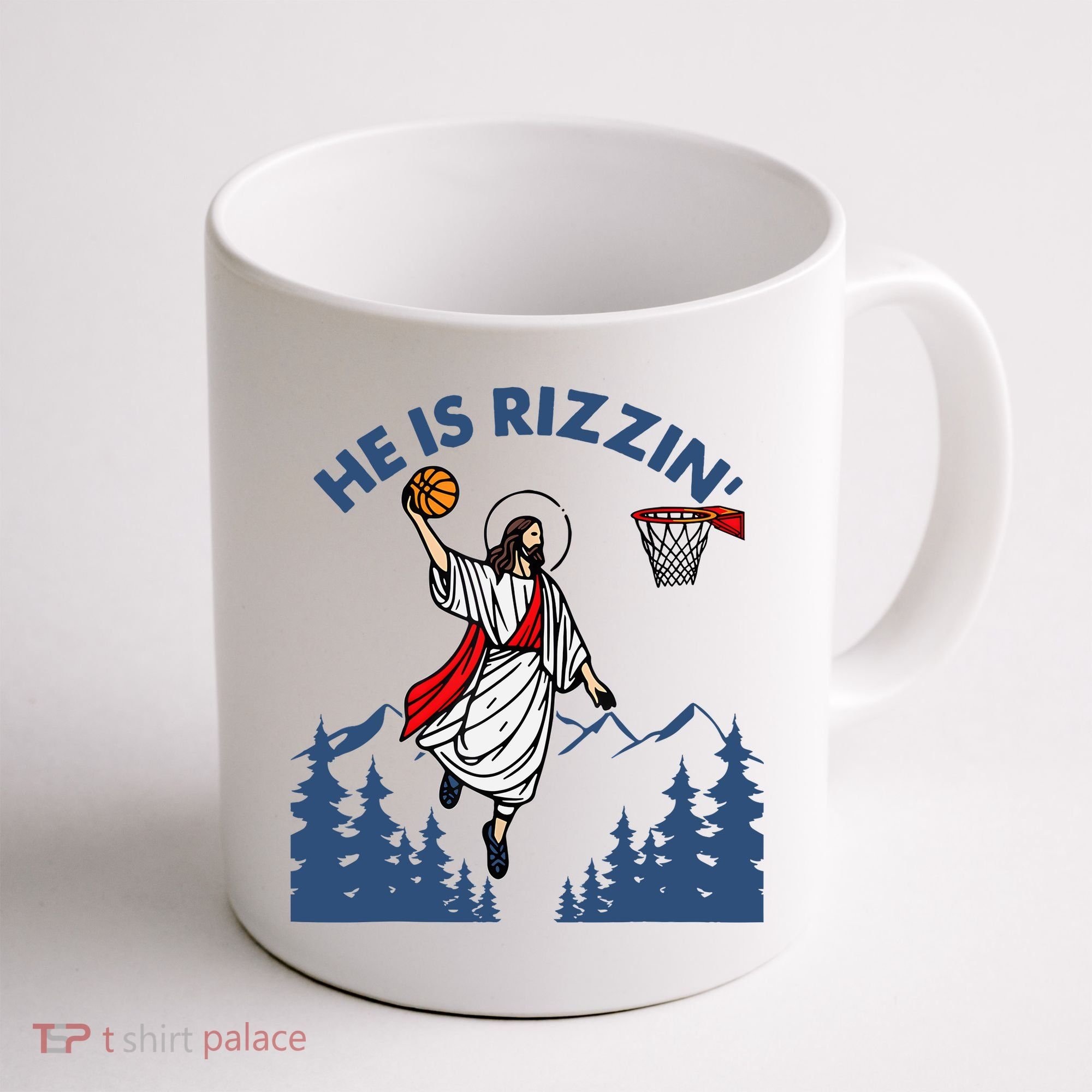 He Is Rizzin Jesus Basketball Easter Religious Coffee Mug