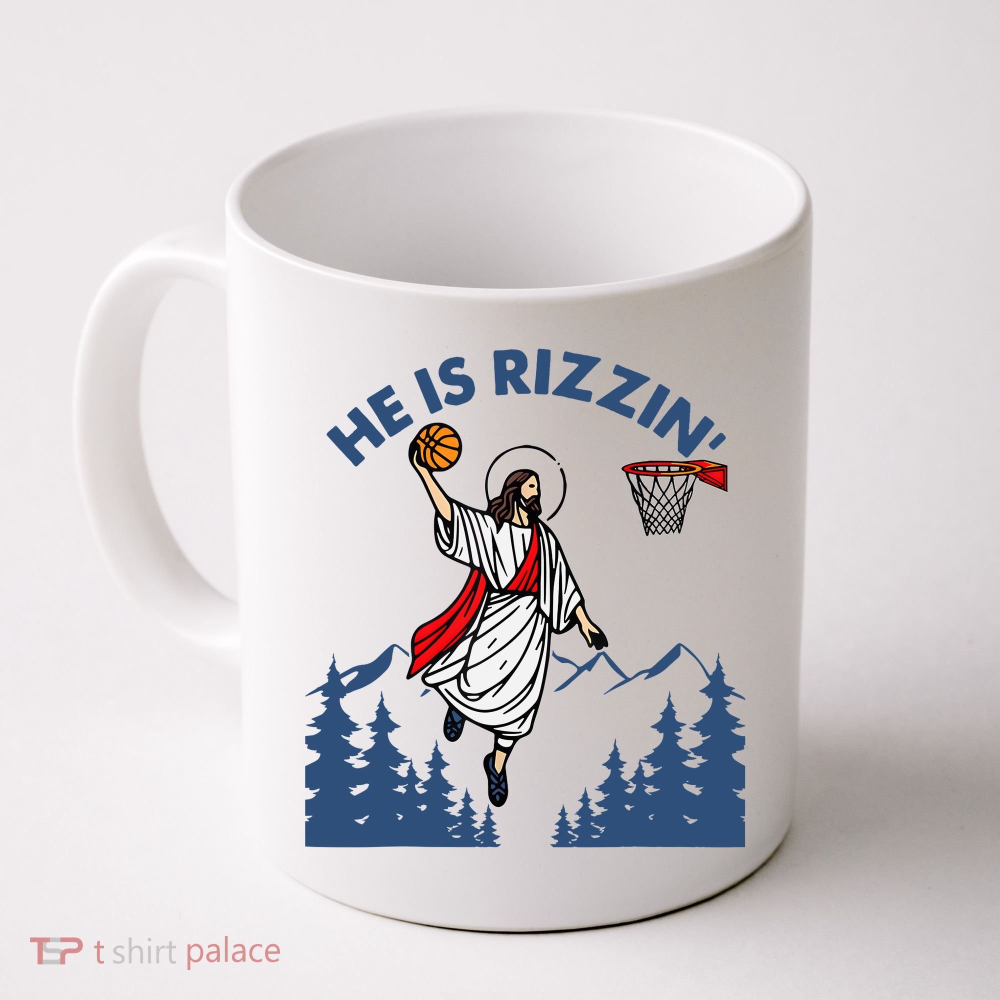 He Is Rizzin Jesus Basketball Easter Religious Coffee Mug