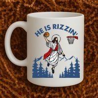He Is Rizzin Jesus Basketball Easter Religious Coffee Mug thumb 2