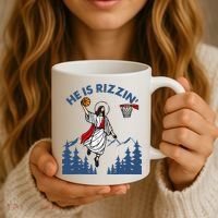 He Is Rizzin Jesus Basketball Easter Religious Coffee Mug thumb 3