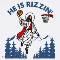 He Is Rizzin Jesus Basketball Easter Religious Women's Hoodie thumb 2