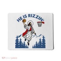 He Is Rizzin Jesus Basketball Easter Religious Mousepad thumb 0