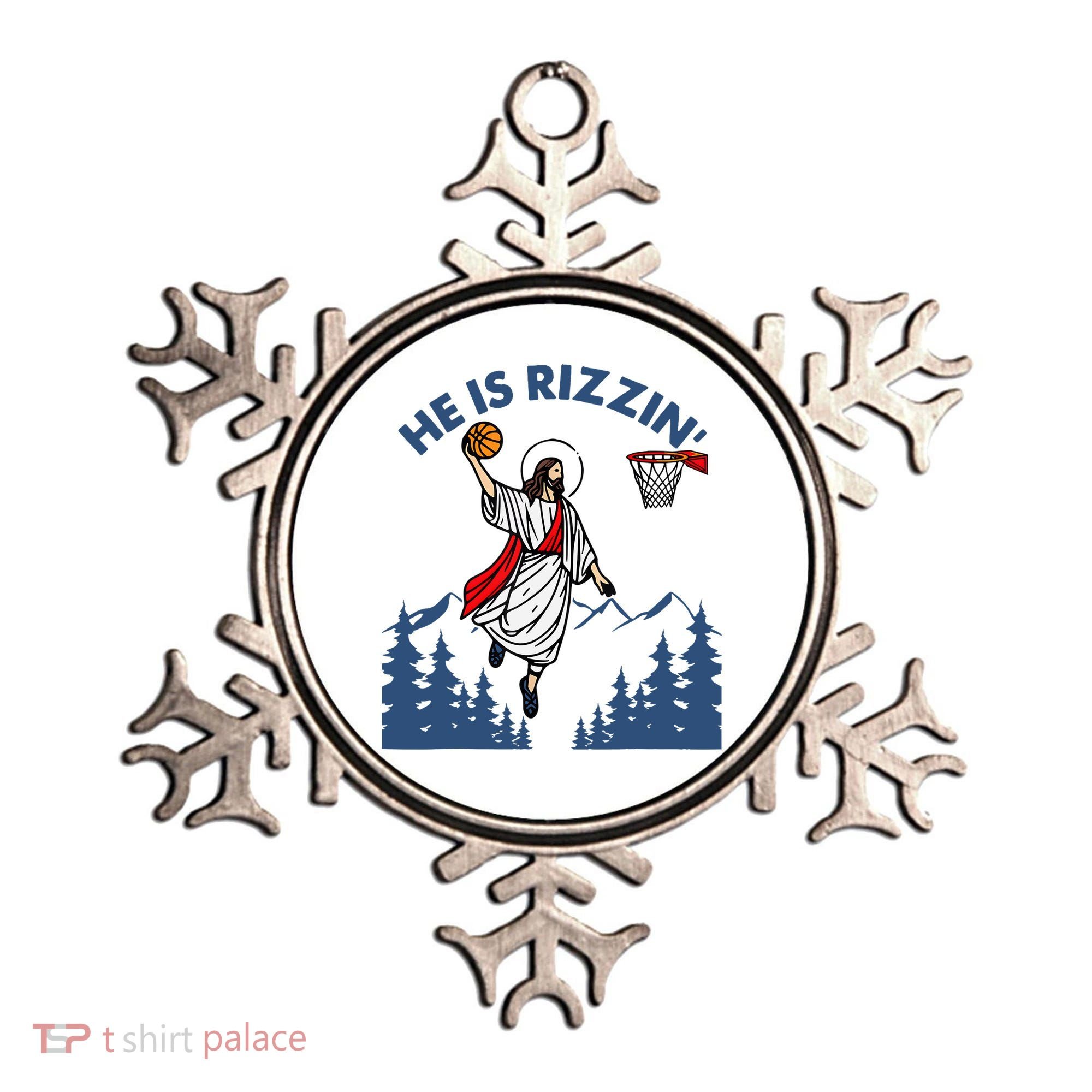 He Is Rizzin Jesus Basketball Easter Religious Ornament