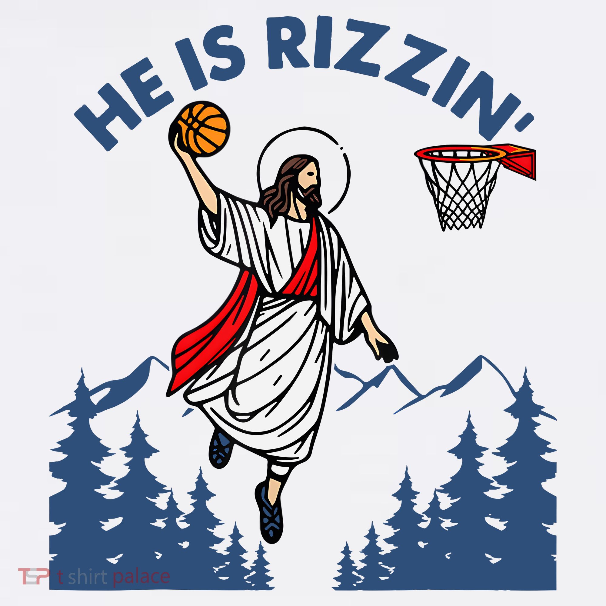 He Is Rizzin Jesus Basketball Easter Religious Women's Tank Top
