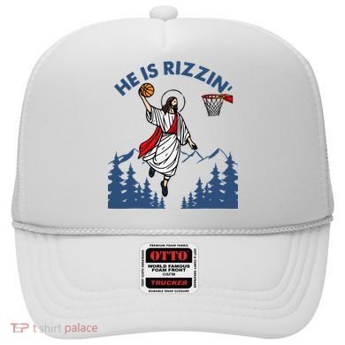 He Is Rizzin Jesus Basketball Easter Religious Hat