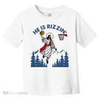 He Is Rizzin Jesus Basketball Easter Religious Toddler T-Shirt thumb 0