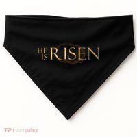 He Is Risen Jesus Christ Easter USA-Made Doggie Bandana thumb 0