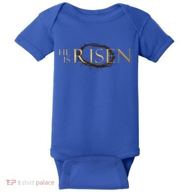 He Is Risen Jesus Christ Easter Baby Bodysuit