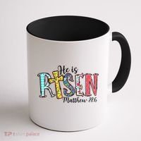 He Is Risen Matthew 286 Jesus Christian Bible Verse Coffee Mug thumb 1
