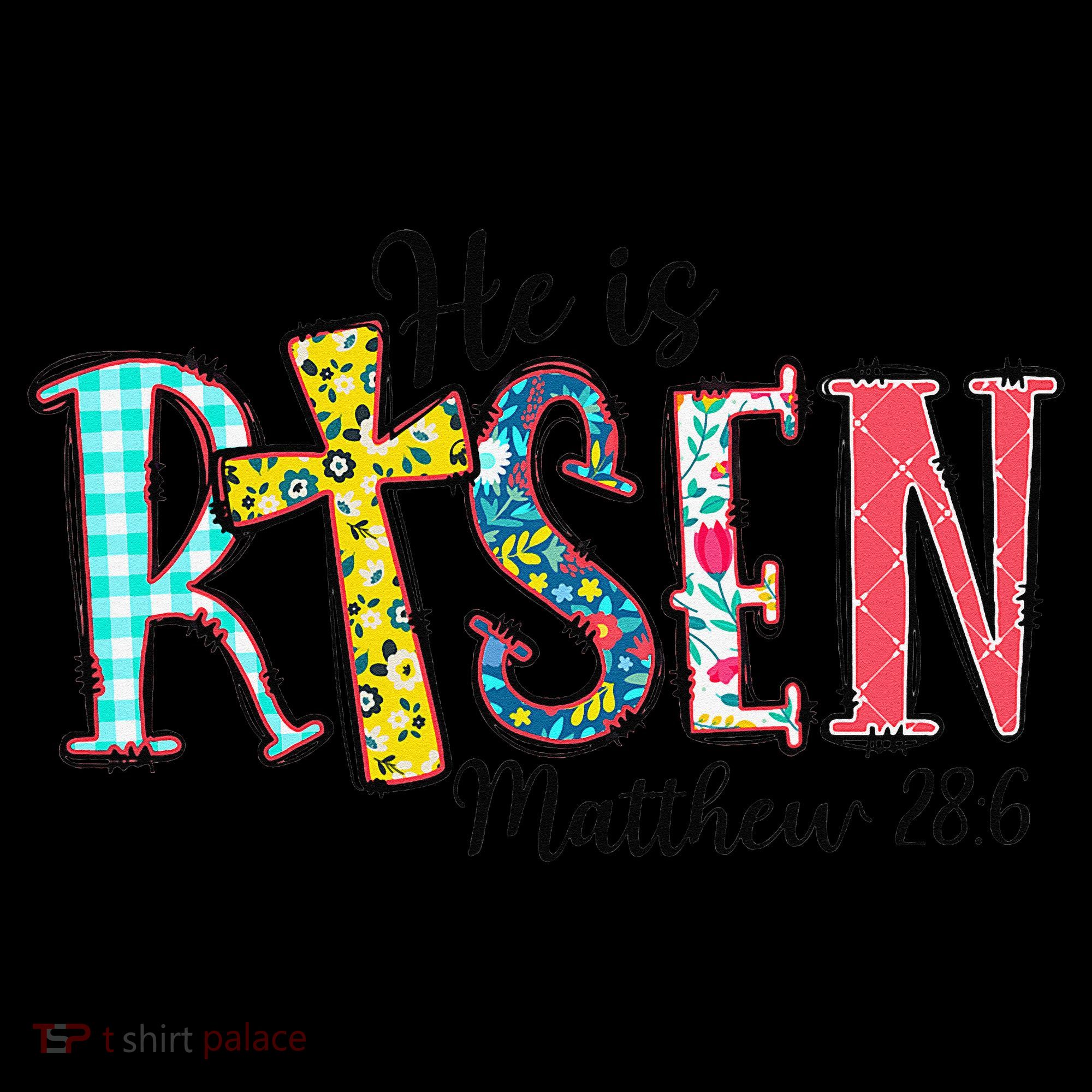 He Is Risen Matthew 286 Jesus Christian Bible Verse Women's Hoodie