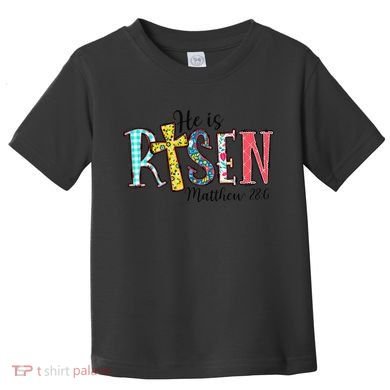He Is Risen Matthew 286 Jesus Christian Bible Verse Toddler T-Shirt