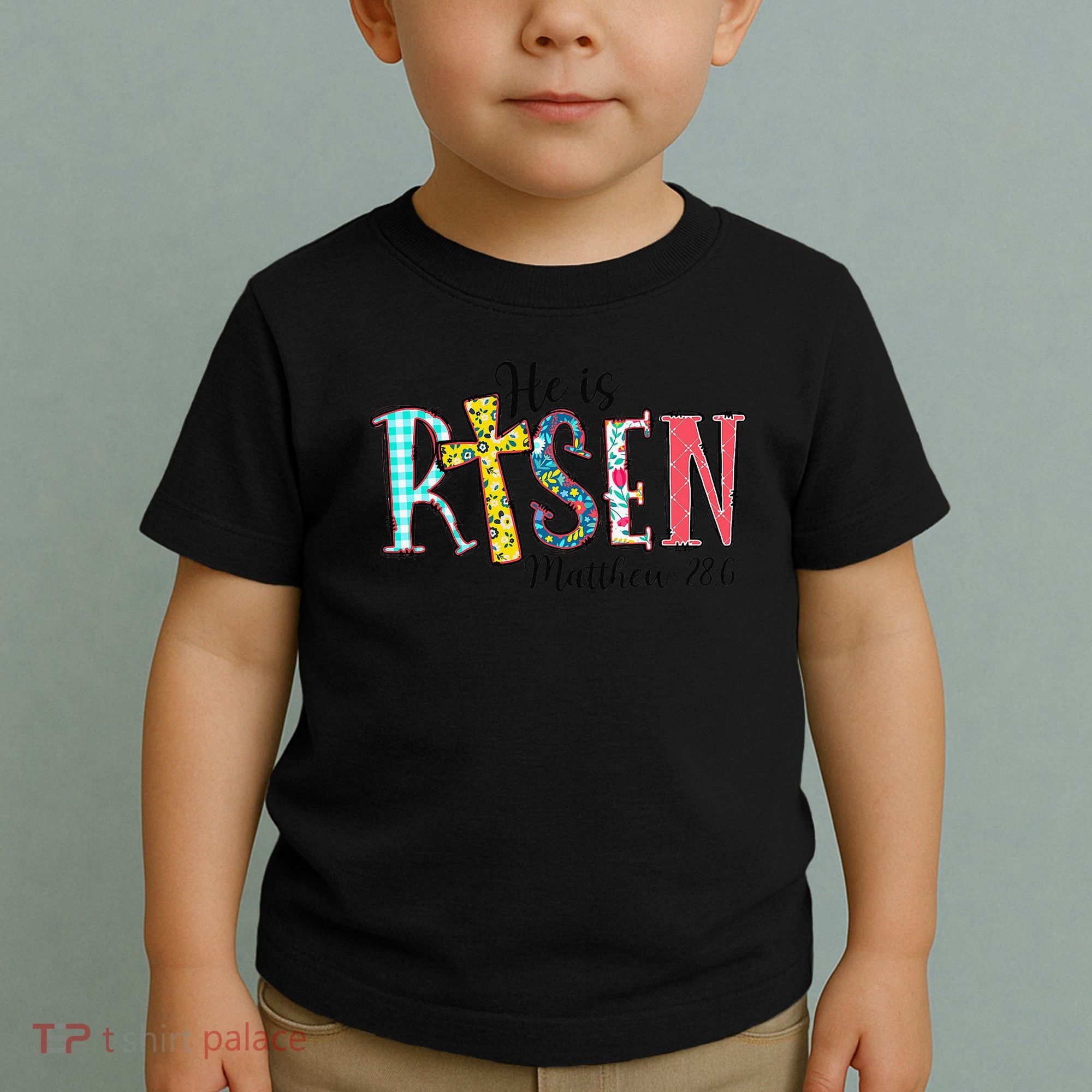 He Is Risen Matthew 286 Jesus Christian Bible Verse Toddler T-Shirt