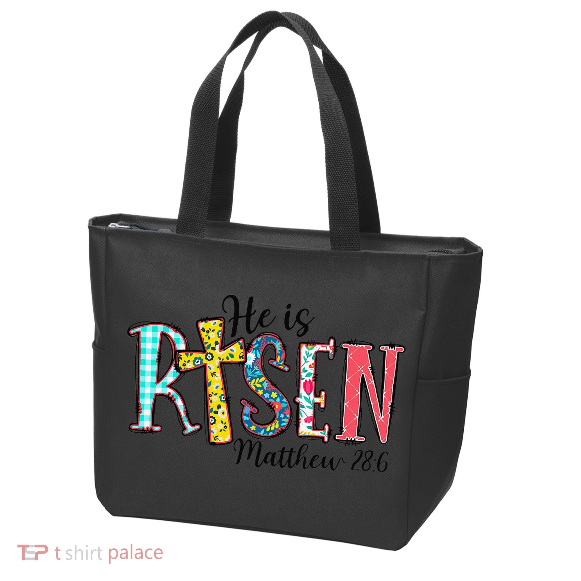 He Is Risen Matthew 286 Jesus Christian Bible Verse Tote Bag