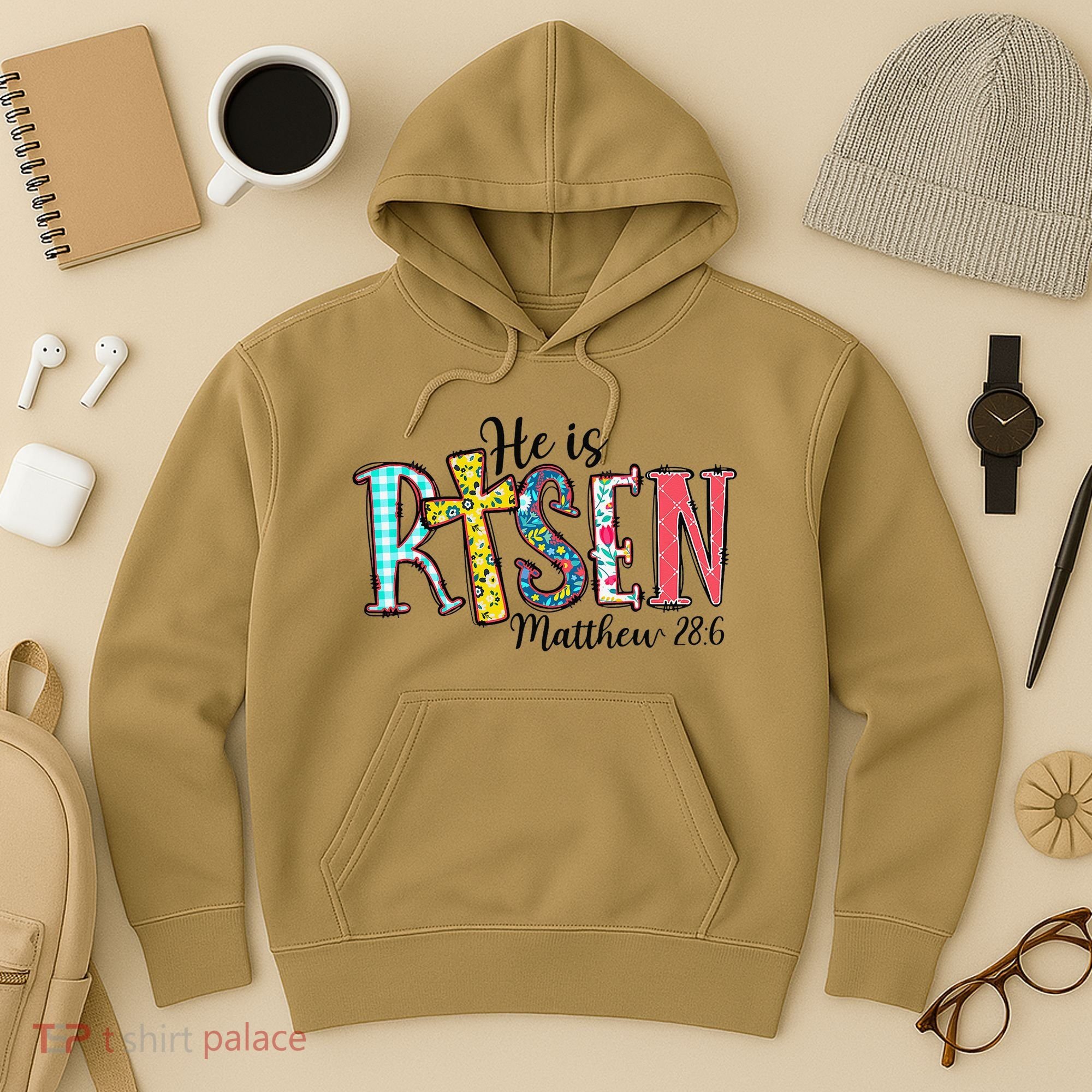 He Is Risen Matthew 286 Jesus Christian Bible Verse Hoodie