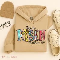 He Is Risen Matthew 286 Jesus Christian Bible Verse Hoodie thumb 4