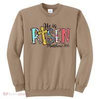 He Is Risen Matthew 286 Jesus Christian Bible Verse Sweatshirt thumb 0