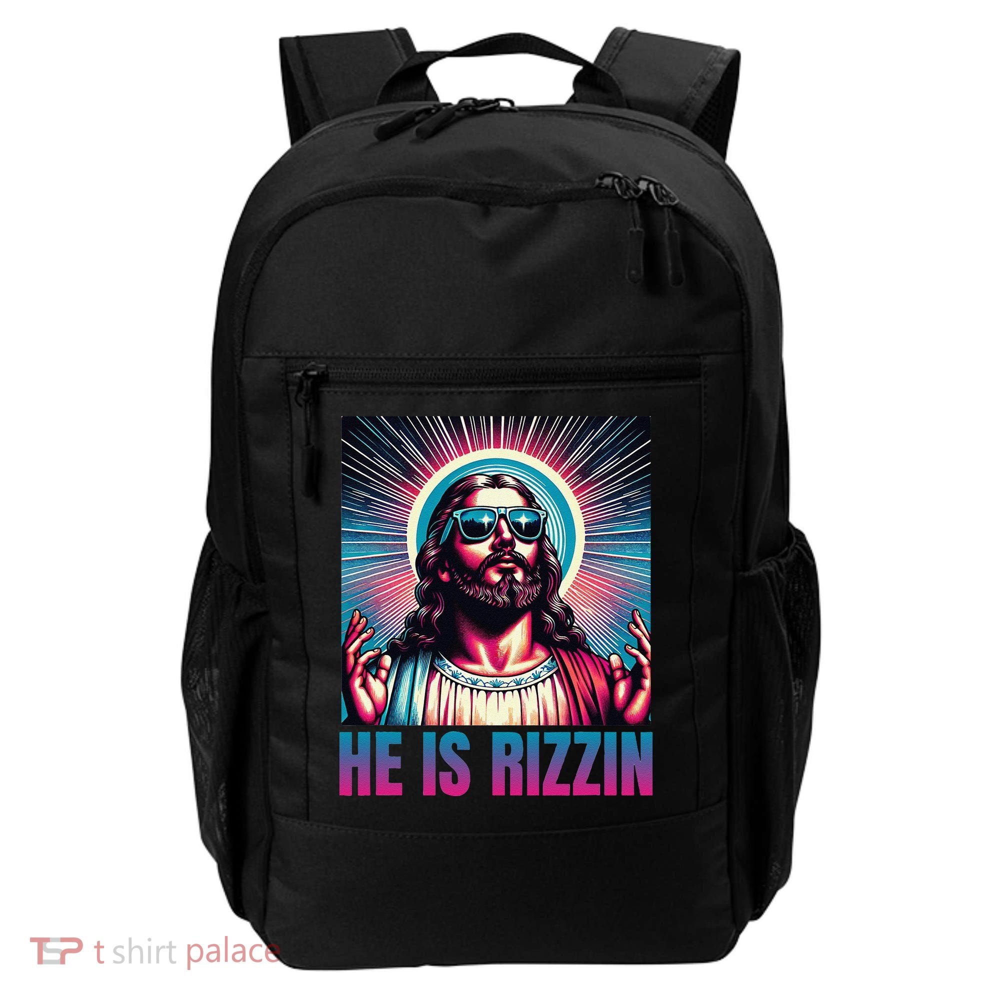 He Is Rizzin Jesus Is Rizzen Backpack