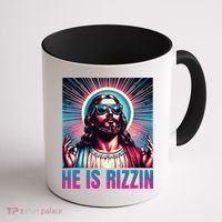 He Is Rizzin Jesus Is Rizzen Coffee Mug thumb 1