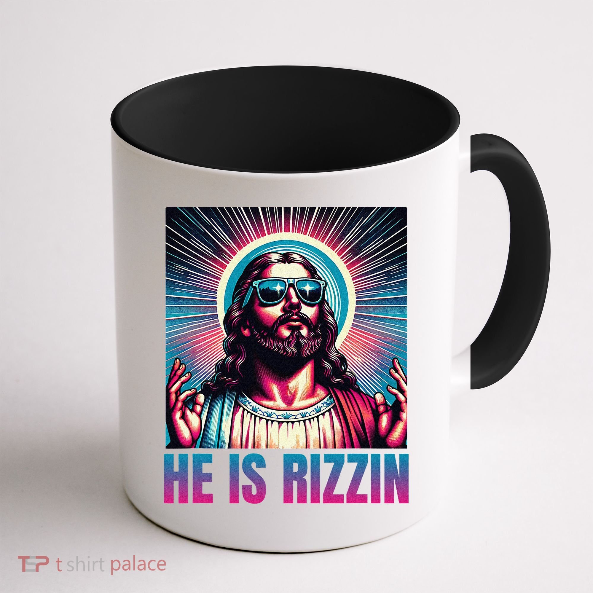 He Is Rizzin Jesus Is Rizzen Coffee Mug