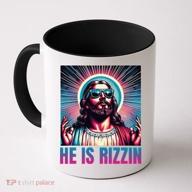 He Is Rizzin Jesus Is Rizzen Coffee Mug