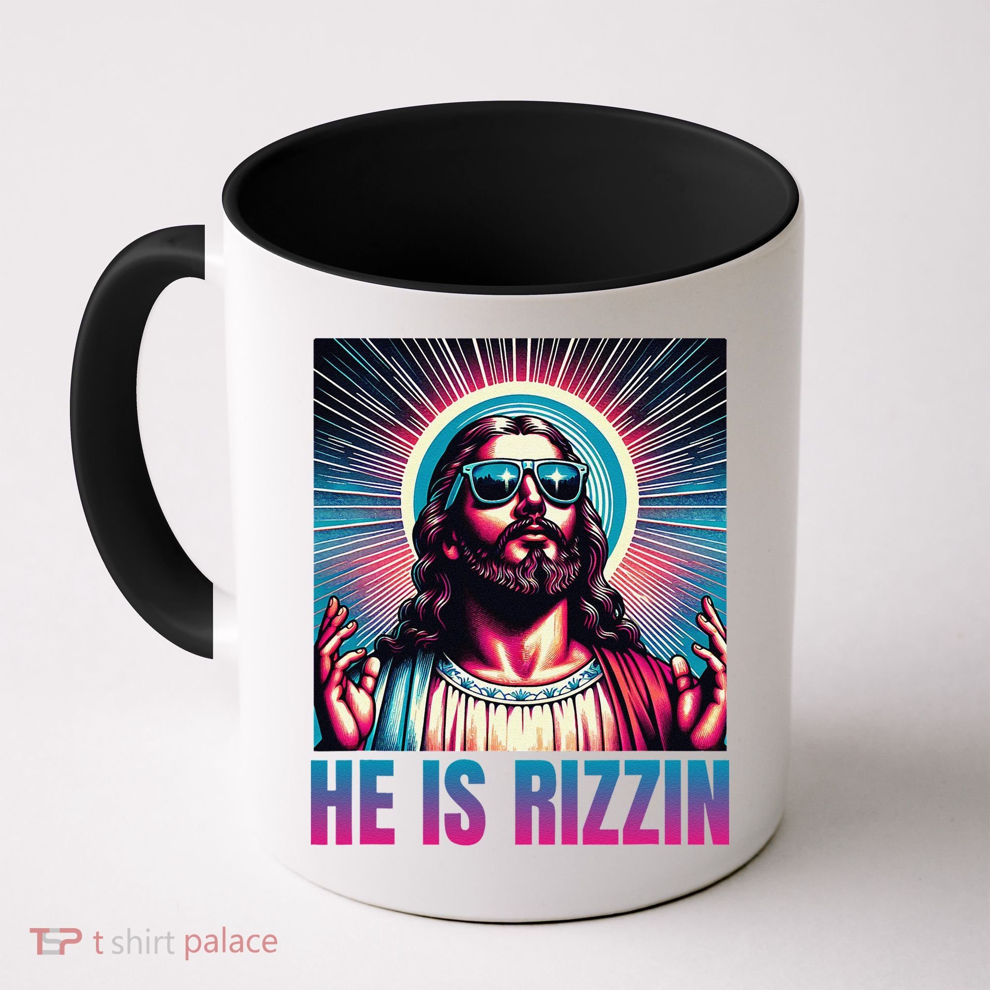 He Is Rizzin Jesus Is Rizzen Coffee Mug