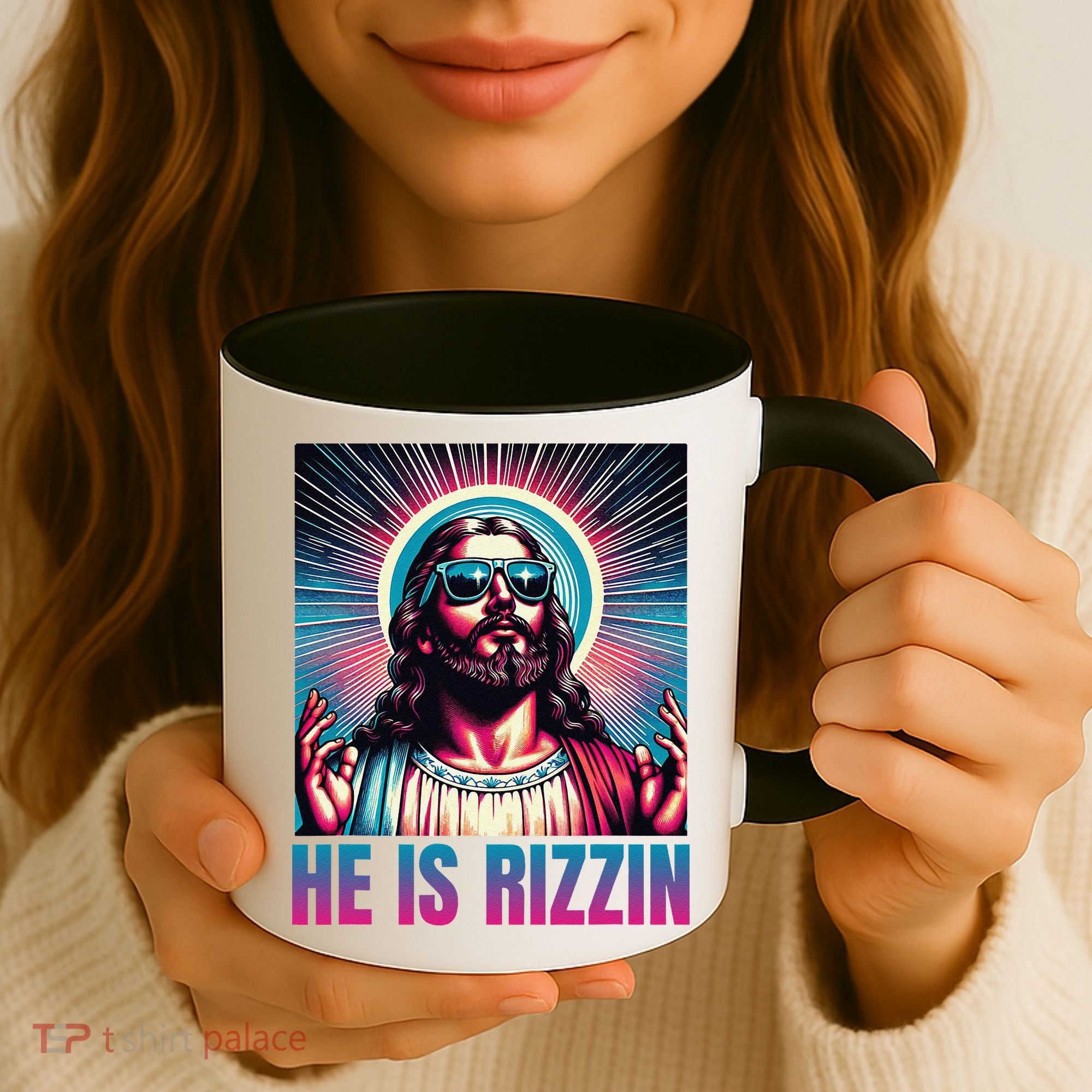 He Is Rizzin Jesus Is Rizzen Coffee Mug