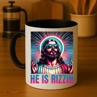 He Is Rizzin Jesus Is Rizzen Coffee Mug thumb 4
