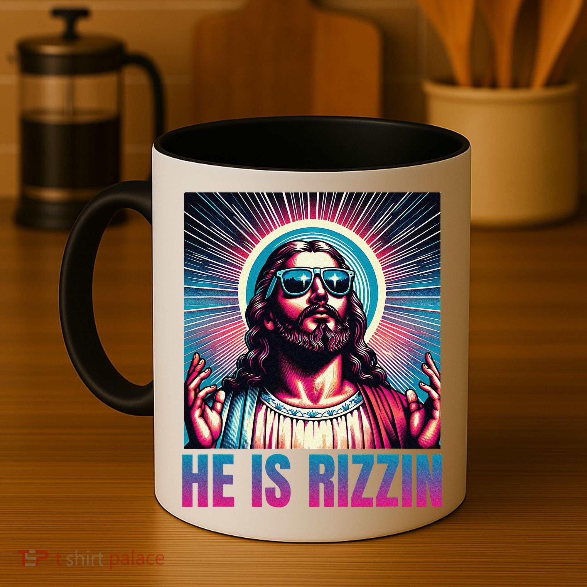 He Is Rizzin Jesus Is Rizzen Coffee Mug