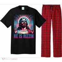 He Is Rizzin Jesus Is Rizzen Pajama Set thumb 0