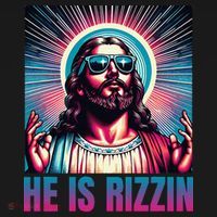 He Is Rizzin Jesus Is Rizzen Women's Hoodie thumb 2