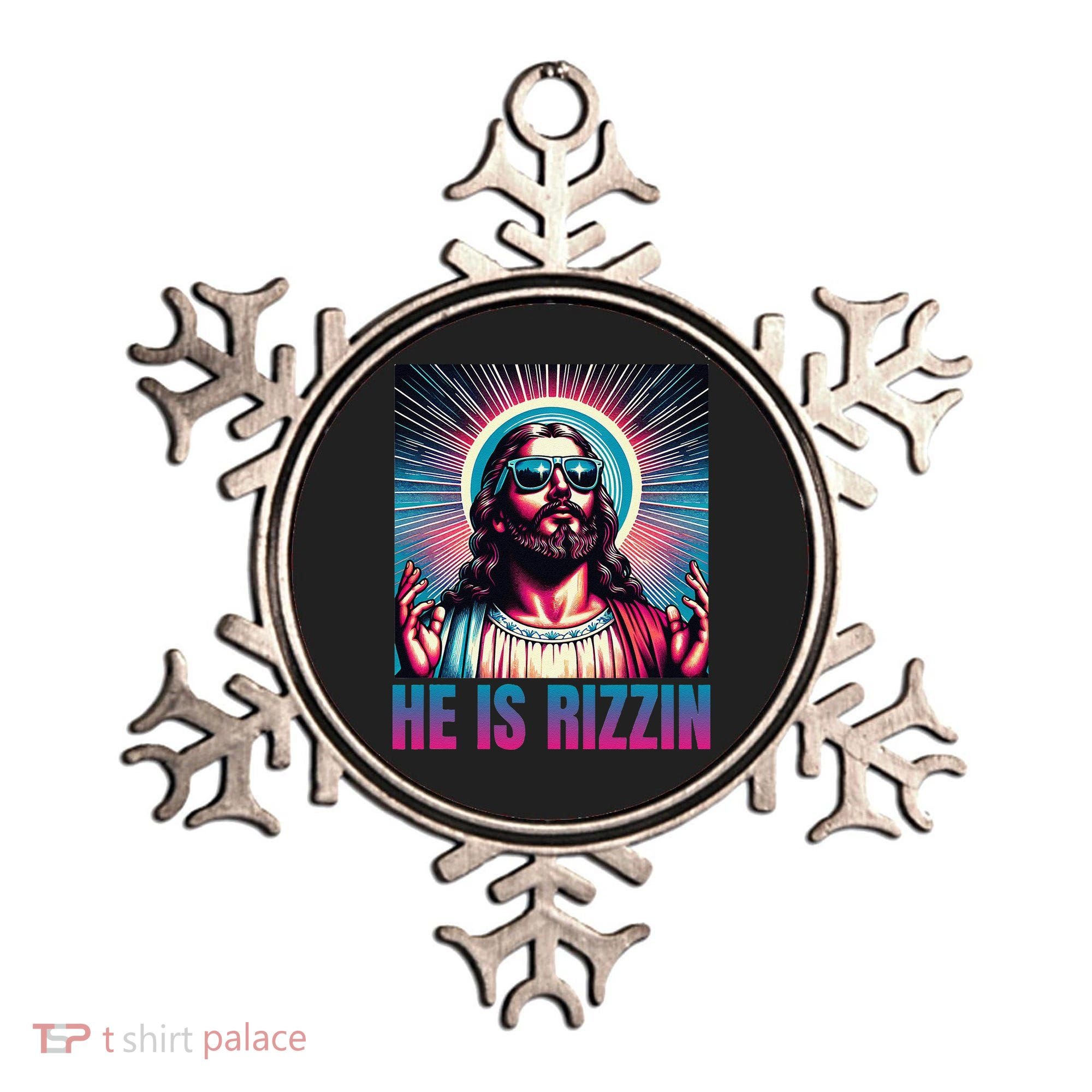 He Is Rizzin Jesus Is Rizzen Ornament